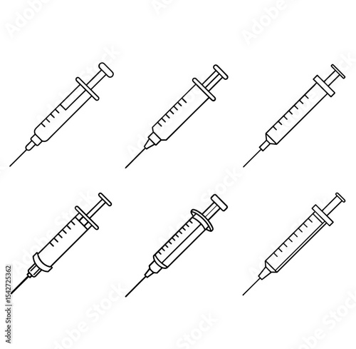 Syringe  Vector Silhouette