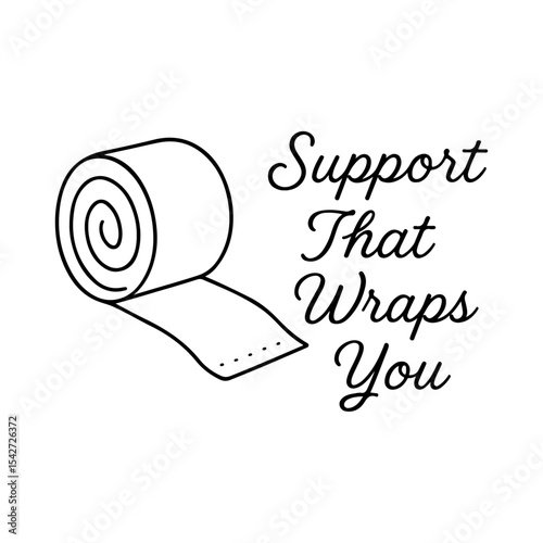 Support That Wraps You SVG – Bandage Clipart for Nurses, Therapists, Caregivers & Wellness Projects