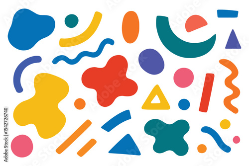 abstract colorful basic shapes geometric