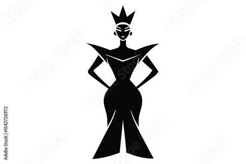 Minimalist drag queen shoulder pose with crown