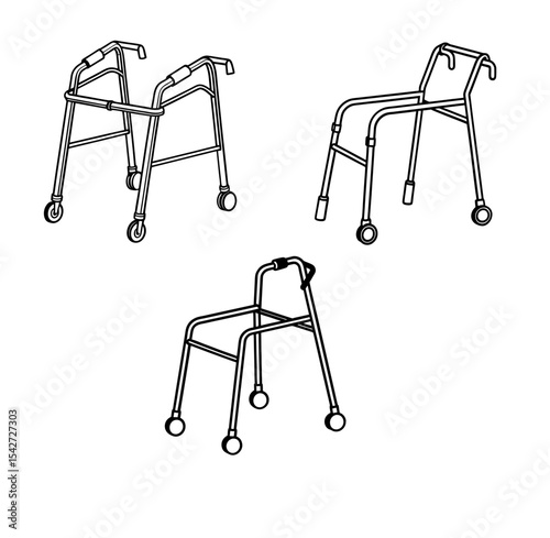 Walking Frame Transparent Outline Vector