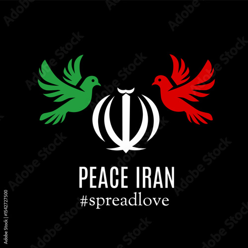 Peace Iran for Spread Love Perfect for Print, Apparel, etc