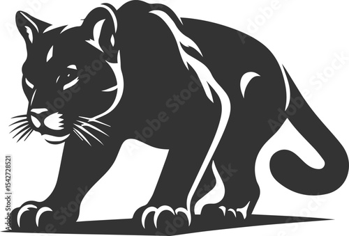 Black cougar vector