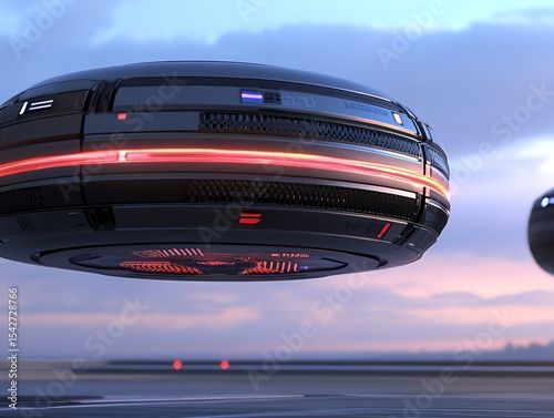 A futuristic booster projecting signal waves onto a nearby surface