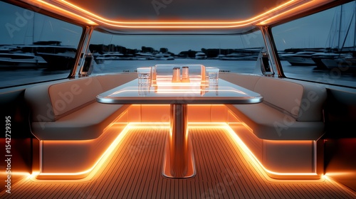 A glowing booster installed on a techsavvy yacht