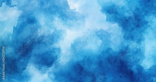 Abstract watercolor-like background of light and dark blues