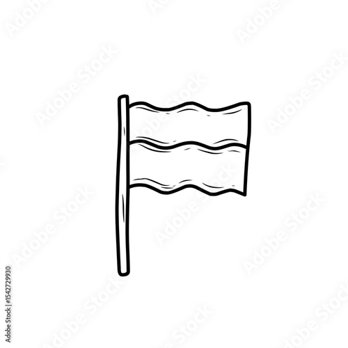 Doodle sketch of flag