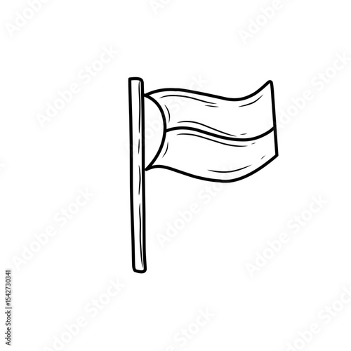 Doodle sketch of flag