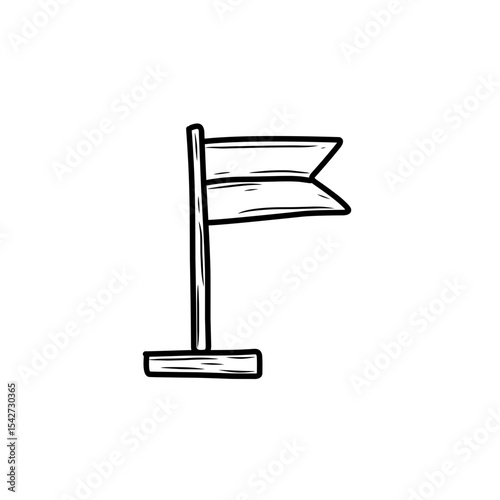 Doodle sketch of flag