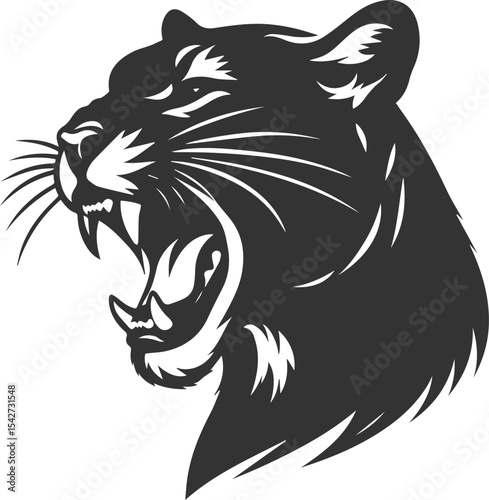 Black cougar vector
