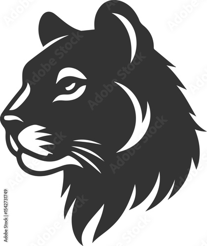 Black cougar vector