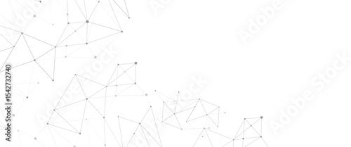 Vector abstract science research global connectivity and dots and circles structure
