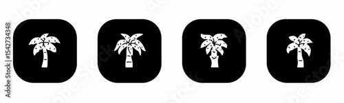Coconut palm icon in flat. A coconut palm icon design. Stock vector.