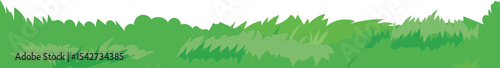 Dark Soil and Grass Divider vector grass and ground border for nature, garden and landscape design