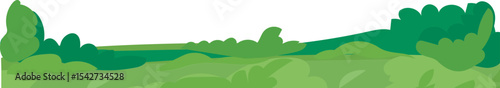 Spring Grass with Long Blades vector grass and ground border for nature, garden and landscape design