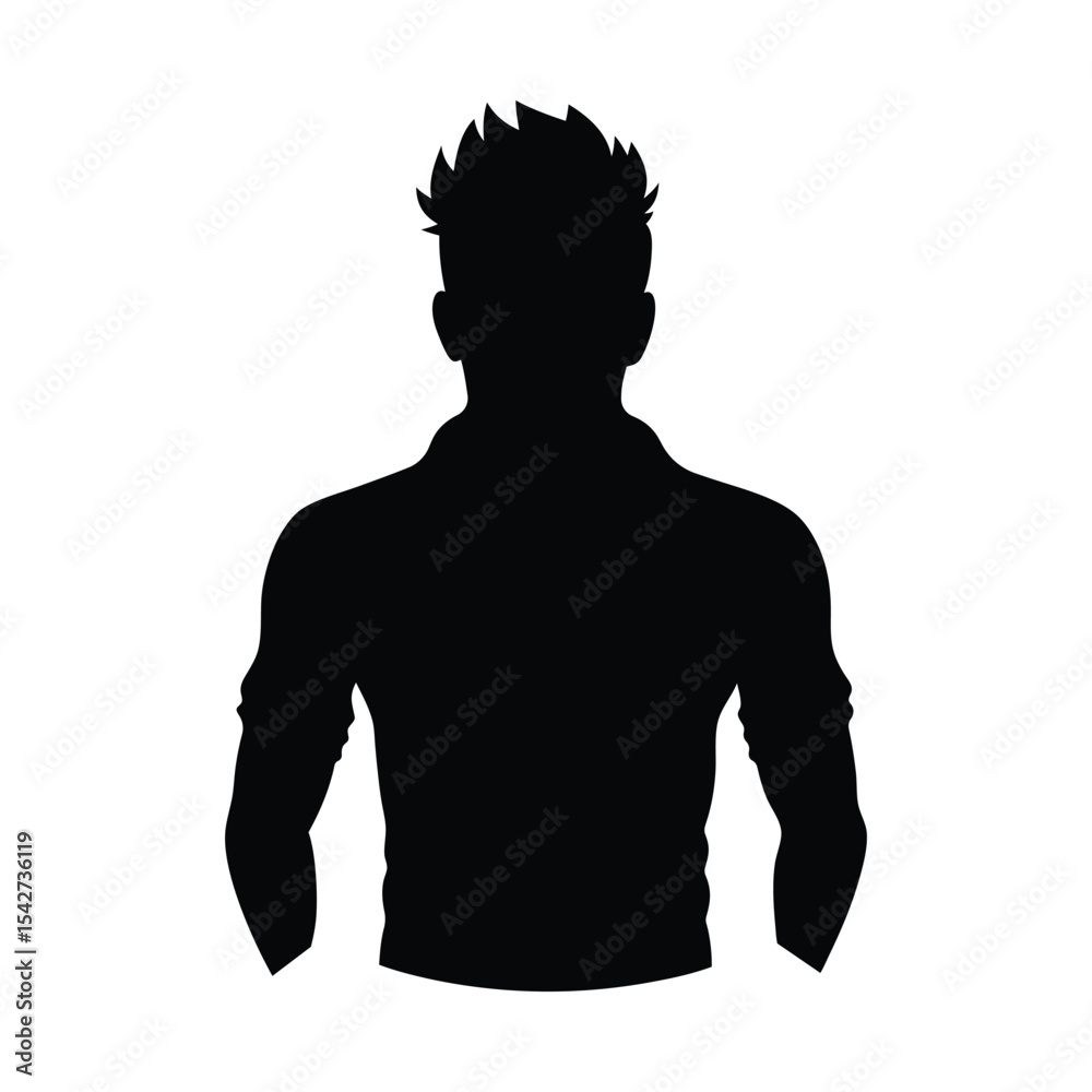 Fototapeta premium silhouette of a man profile vector isolated in illustration