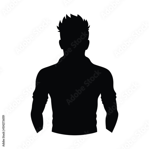 silhouette of a man profile vector isolated in illustration