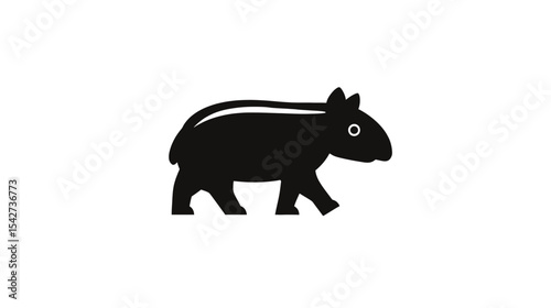 Tapir Illustration: Simple Vector Graphic