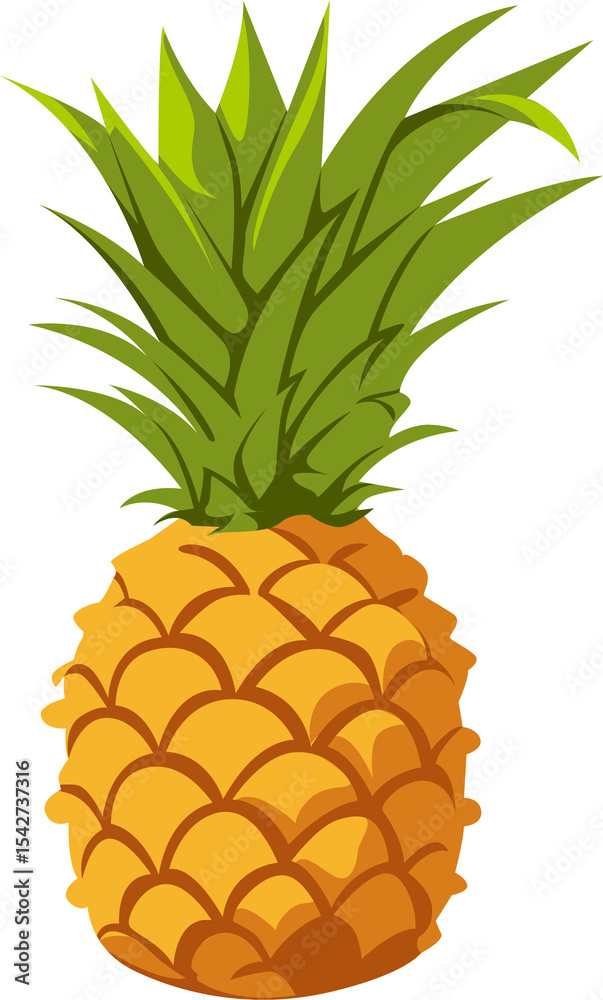 Obraz premium pineapple vector illustration