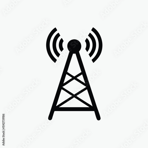 Broadcast, transmitter antenna icon design vector illustration	

