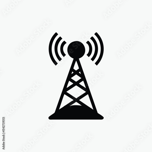 Broadcast, transmitter antenna icon design vector illustration	
