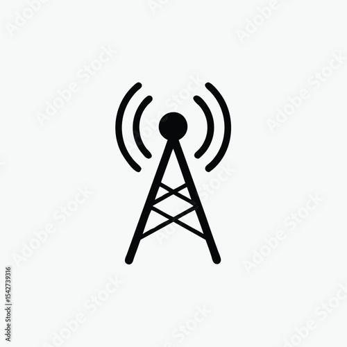 Broadcast, transmitter antenna icon design vector illustration	
