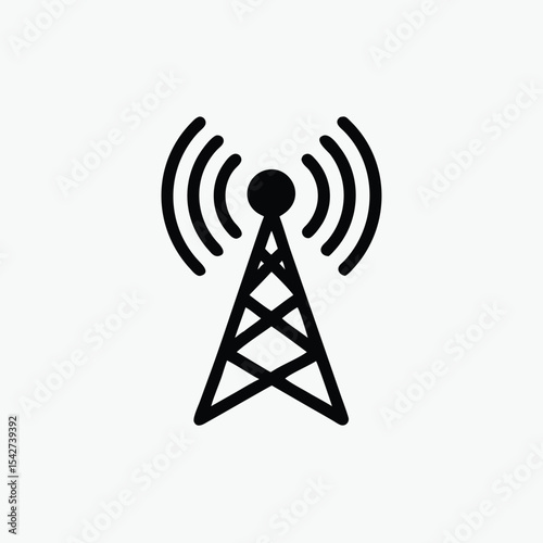 Broadcast, transmitter antenna icon design vector illustration	
