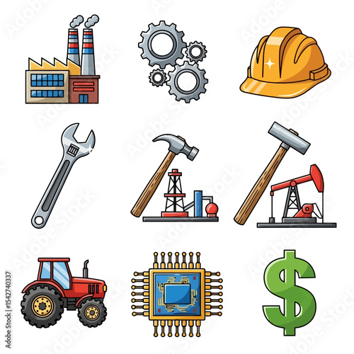 Industry Icons: Manufacturing, Technology, and Agriculture