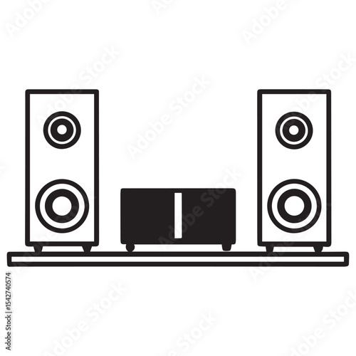 High-Fidelity Stereo System Powerful Sound, Elegant Design, Audiophile Setup