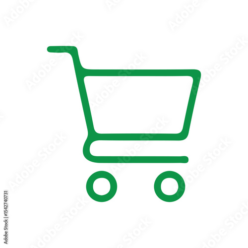 Clean Cart Icon for Online Shopping and Checkout. Vector illustration