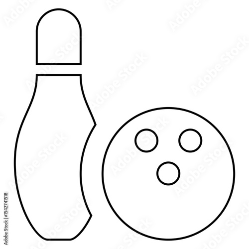 Bowling Sport Icon Line