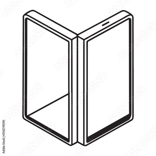 Innovative foldable phone design concept  Exploring the future of flexible screen technology and its impact on mobile device usability and portability.