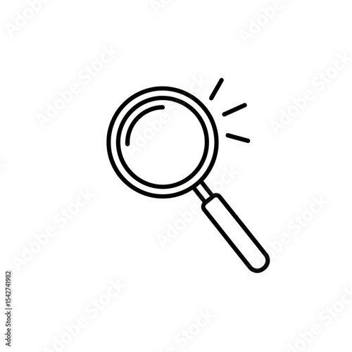 Magnifying glass isolated on white background