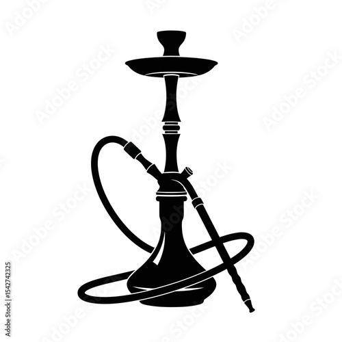 Hookah shisha waterpipe isolated on white background