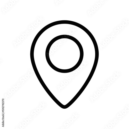 Free Download A simple location pin icon isolated on white background - GFXLoad
