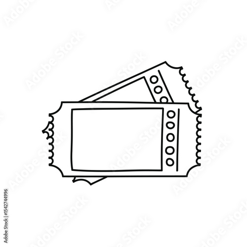 Hand Drawn Ticket Stub Illustration