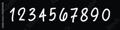 Basic numbers vector simple geometry shapes' numerals. font alphabet vector illustrations.
