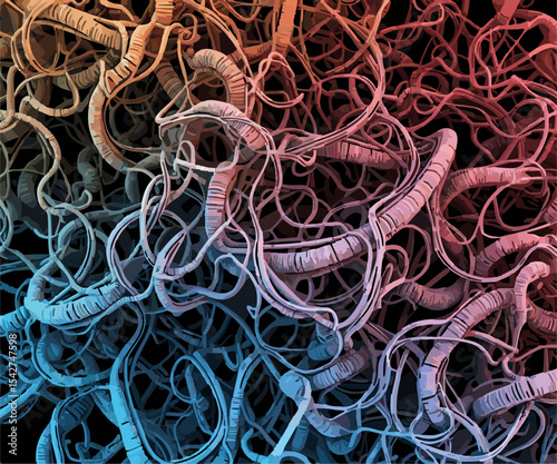 colored abstract worm