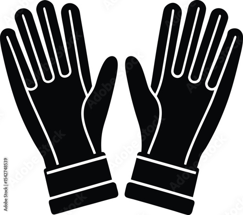 Work Gloves Silhouette icon