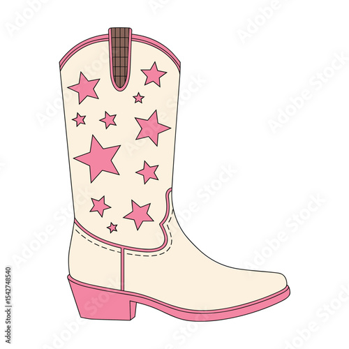 Pink Cowgirl Boots with Bow and Cow Print Stylish Western Boots with Pink Accent Cute Cowgirl Footwear with Pink Bow