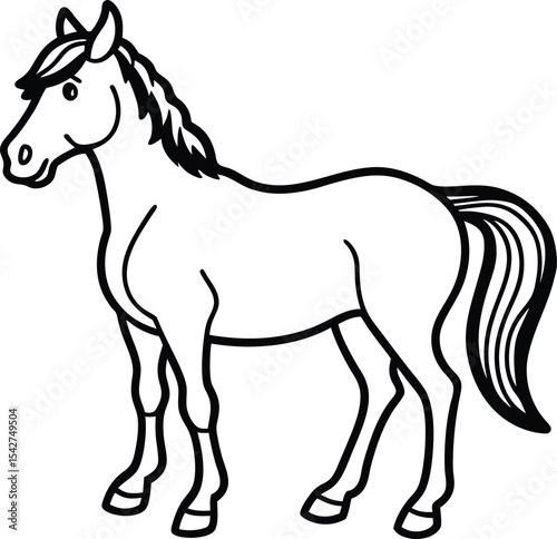 Horse Vector Silhouette Art Icon
