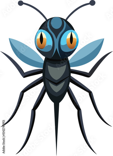Blue Ant with Angular Legs

