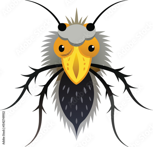 Yellow and Black Fuzzy Bee
