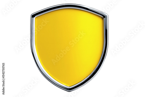 Free Download Yellow shield icon on gray background, Modern protection emblem design, Security or defense branding concept - GFXLoad