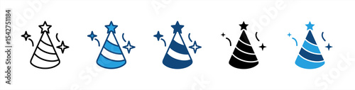 Party Hat icon sheet multiple style collection