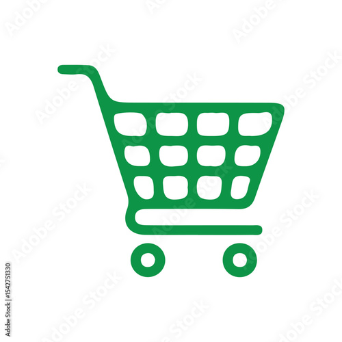 Cart Outline Icon – Flat Web and App Design