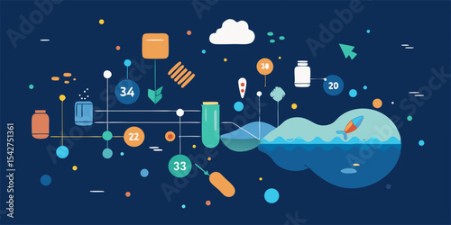 Microplastic Pollution Visualization Floating Particles Environmental Contamination Scientific Research