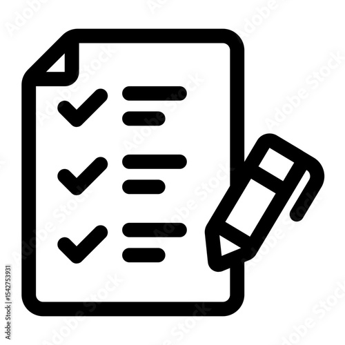 Checklist with Pen Icon
