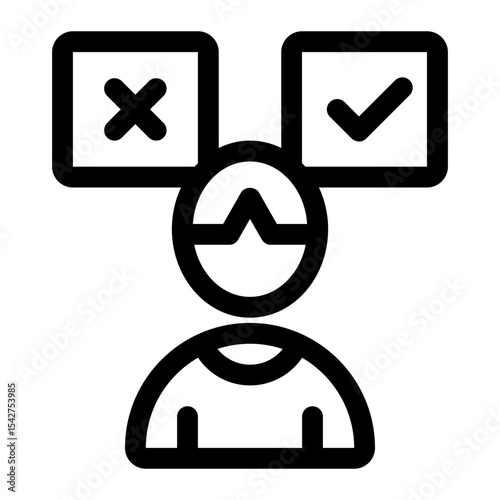 Person Choosing Options