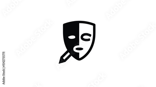 Theater Mask Icon: Creativity & Performance Symbol